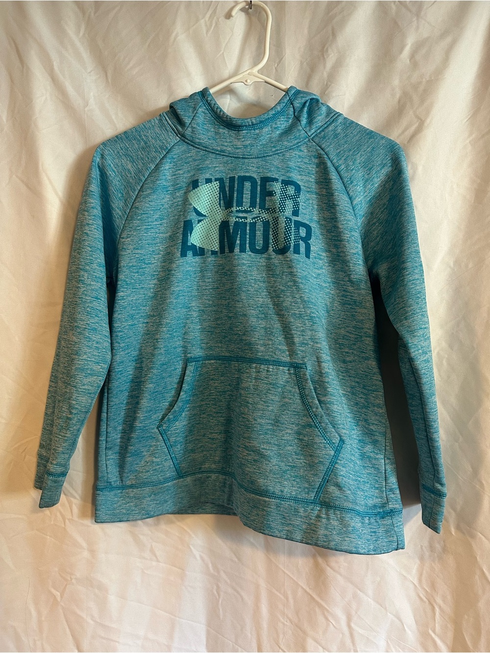 Under Armour Teal Blue Girls' Logo Pullover Hoodie